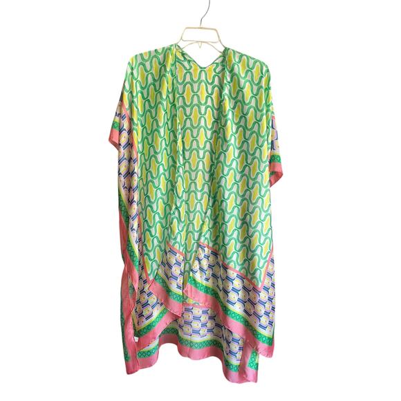 Vibrant Boho Kimono | One Size | Multicolor Geometric Print - Picture 2 of 4
